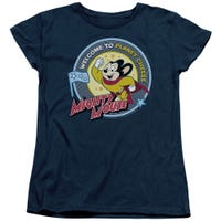 Welcome to Planet Cheese Mighty Mouse Flag Womens T-Shirt
