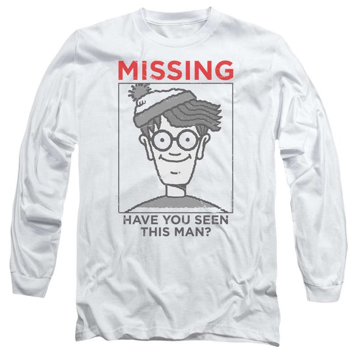 Where's Waldo Missing Long Sleeve Shirt
