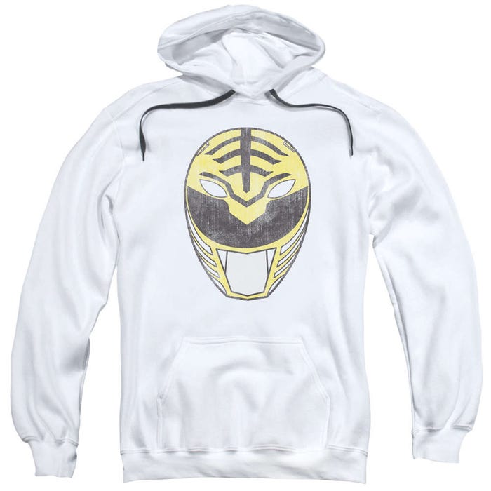 White Ranger Mask Power Rangers  Hoodie