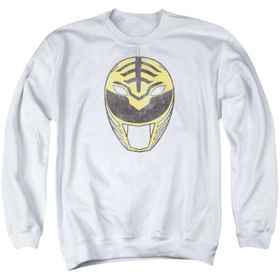 White Ranger Mask Power Rangers  Sweatshirt