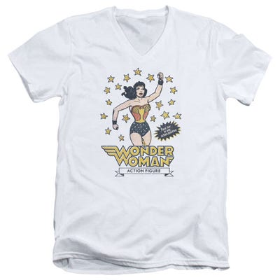 Wonder Woman Action Figure V-Neck T-Shirt