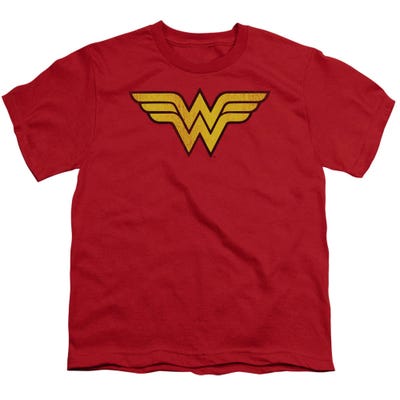 Wonder Woman Distressed Logo Kids T-Shirt
