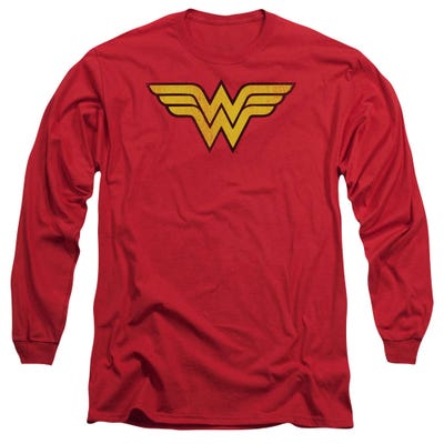 Wonder Woman Distressed Logo Long Sleeve Shirt