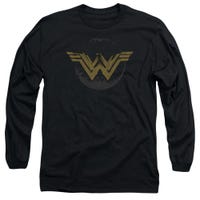 Wonder Woman Movie Distressed Logo Long Sleeve Shirt