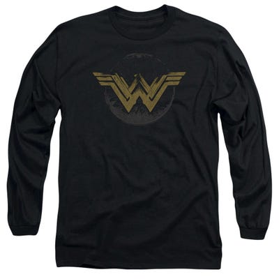 Wonder Woman Movie Distressed Logo Long Sleeve Shirt