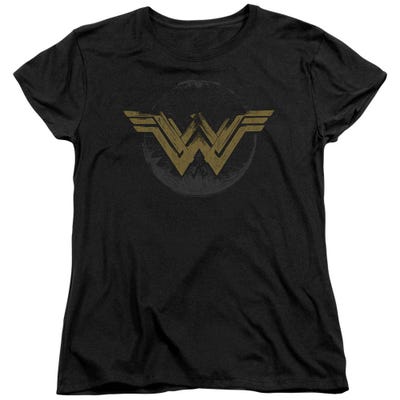 Wonder Woman Movie Distressed Logo Womens T-Shirt
