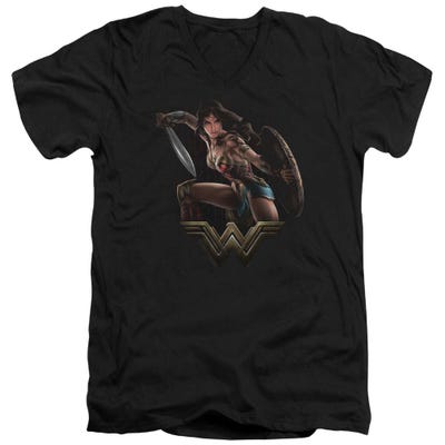 Wonder Woman Movie Fight V-Neck T-Shirt