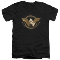 Wonder Woman Movie Lasso Logo V-Neck T-Shirt