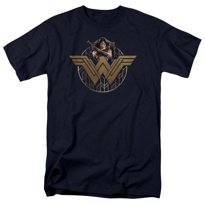 Wonder Woman Movie Power Stance And Emblem T-Shirt