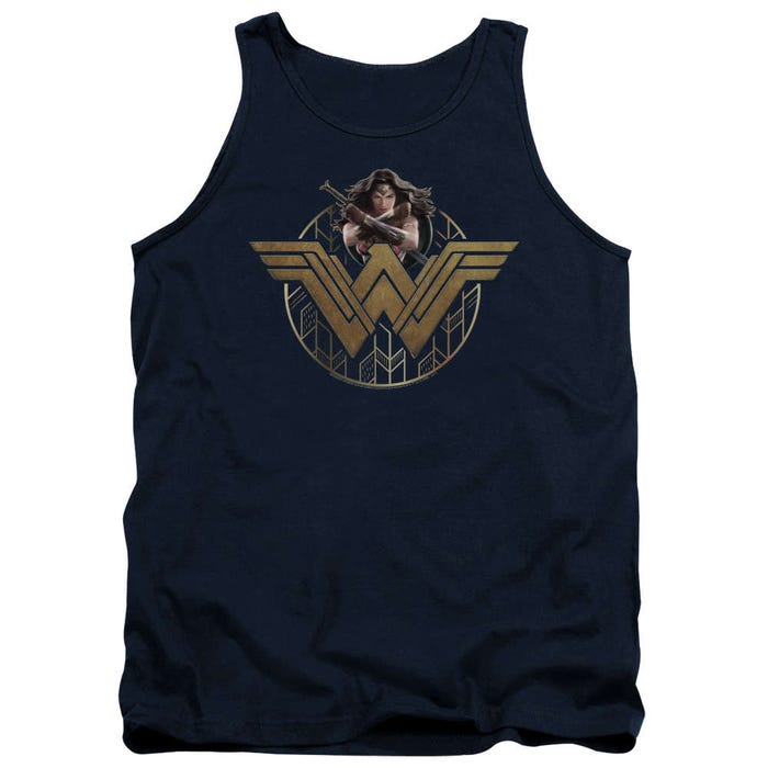 Wonder Woman Movie Power Stance And Emblem Tank Top