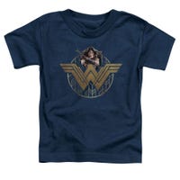Wonder Woman Movie Power Stance And Emblem Toddler T-Shirt