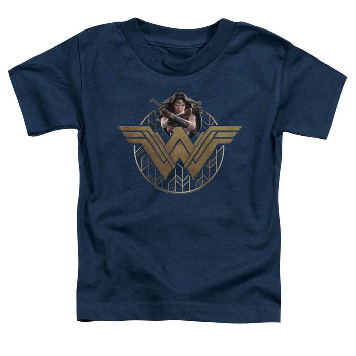 Wonder Woman Movie Power Stance And Emblem Toddler T-Shirt