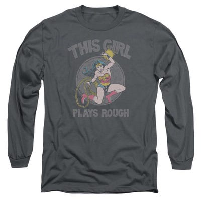 Wonder Woman Plays Rough Long Sleeve Shirt