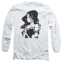 Wonder Woman Profile Justice League Movie Long Sleeve Shirt