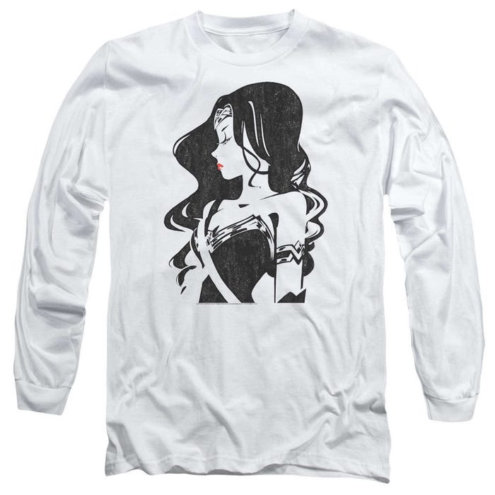 Wonder Woman Profile Justice League Movie Long Sleeve Shirt