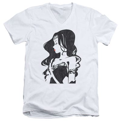 Wonder Woman Profile Justice League Movie V-Neck T-Shirt