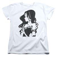 Wonder Woman Profile Justice League Movie Womens T-Shirt