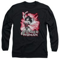 Wonder Woman Red And Gray Long Sleeve Shirt