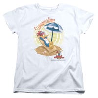Woody Woodpecker Summertime Beach time Womens T-Shirt