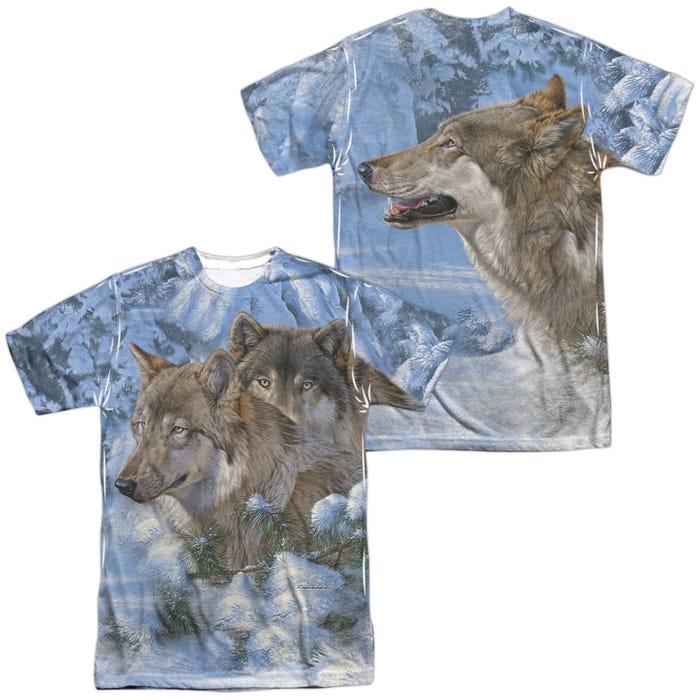 WINTERS WARMTH WOLVES Front & Back Sublimation T-Shirt