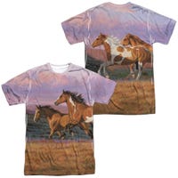 SUNSET CRUISE HORSES Front & Back Sublimation T-Shirt