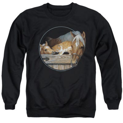 Wild Wings Wildlife Every One Loves Kitty Horses Sweatshirt