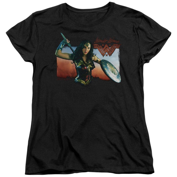 Wonder Woman Movie Warrior Woman Womens T-Shirt