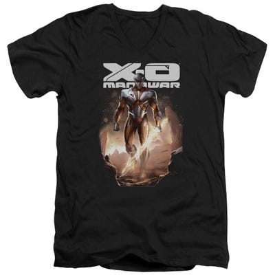 Xo Manowar Lightning Sword V-Neck T-Shirt