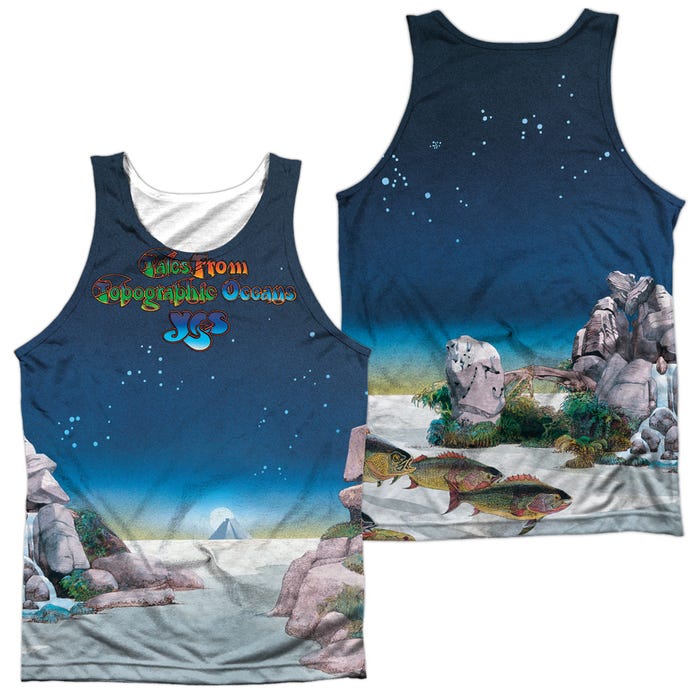 YES TOPOGRAPHIC OCEANS Front & Back Sublimation Tank Top