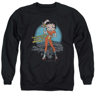 You Want Fries With That Shake? Retro Betty Boop Sweatshirt
