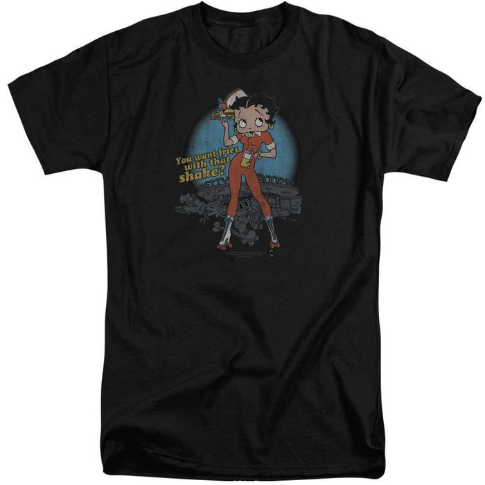 You Want Fries With That Shake? Retro Betty Boop Tall T-Shirt