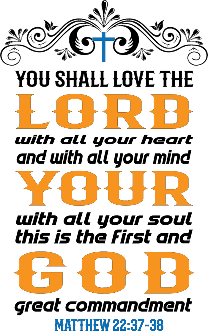 Scan Me Mathew 22:37-38 Bible Quote Shall Love The Lord Tall T-Shirt