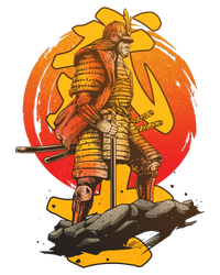 Firey Japanese Samurai Warrior T-Shirt