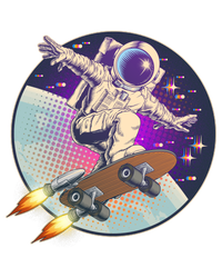 Retro Rocket Skateboarding Space Astronaut T-Shirt