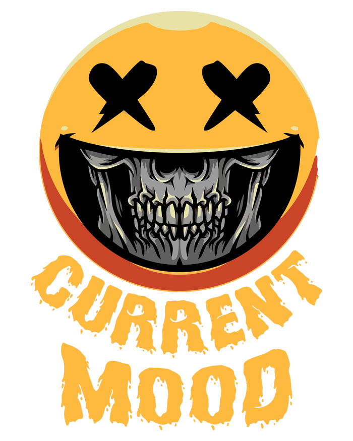 Current Mood Funny Halloween Skeleton T-Shirt