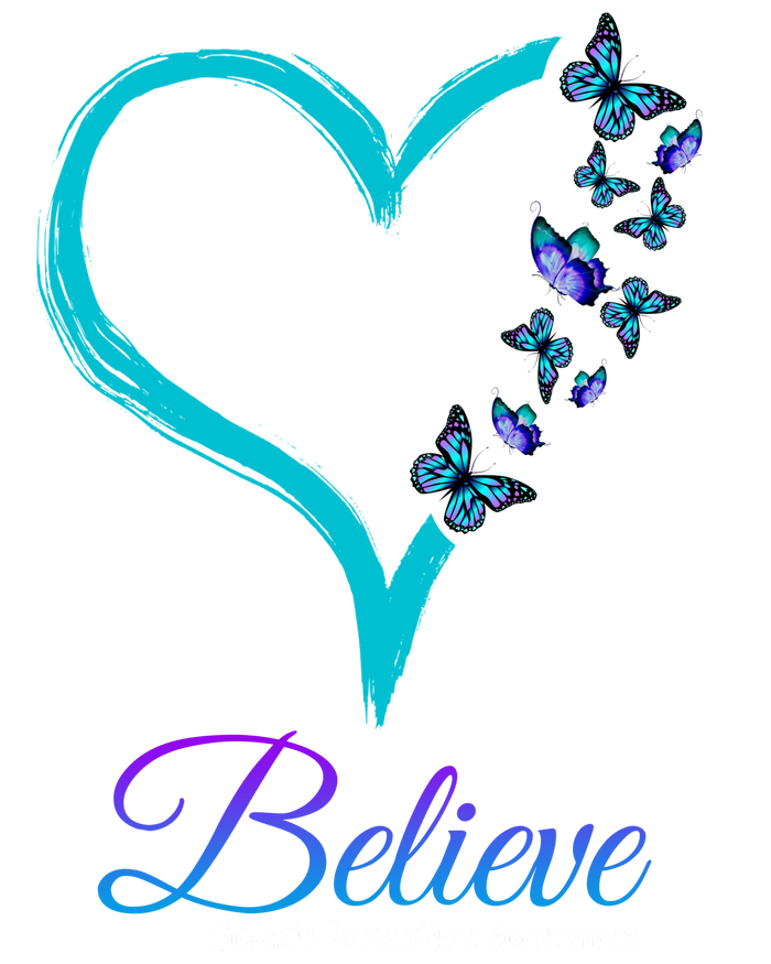 Believe Suicide Prevention Awareness Butterfly Heart Tank Top