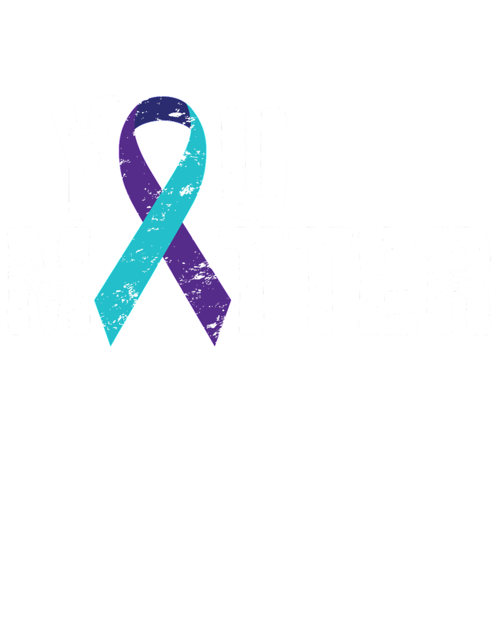 You Matter Purple Teal Ribbon Suicide Prevention Awareness Kids Long Sleeve Shirt