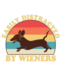 Funny Retro Easily Distracted By Wieners Dachshund fan T-Shirt