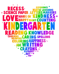 Cute Rainbow Heart Kindergarten Word Art Toddler Fine Jersey T-Shirt