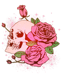 Pink Roses Skull Tattoo  T-Shirt