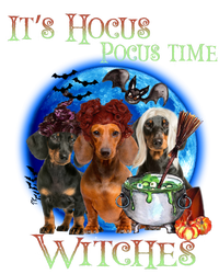 It's Hocus Pocus Time Witches Dachshund Halloween Design Women's Perfect Tri Tunic Long Sleeve Shirt