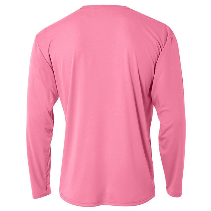 In October We Wear Pink Ribbon Witch Halloween Breast Cancer Cooling Performance Long Sleeve Crew