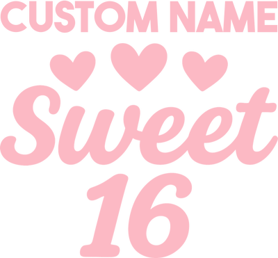 Custom Name Sweet 16